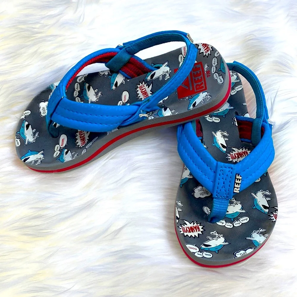 •reef• LITTLE AHI {blue & red} Toddler [flip flop] Thong Sandal